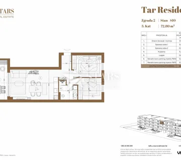 Tar - 2S+DB stan na 3.katu - cover