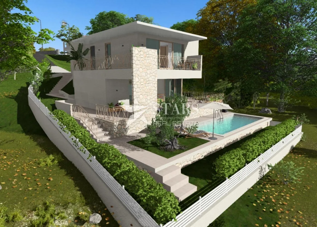 Kostrena - građevinski teren sa ishodovanom građevinskom dozvolom - cover