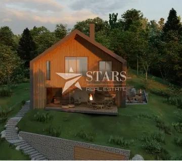 Gorski kotar, Tuk Mrkopaljski - građevinski teren sa građevinskom dozvolom i projektom za modernu kuću za odmor - cover