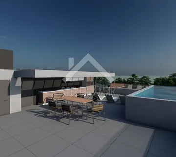 Penthouse sa bazenom, pogled na more - Zaton - Zaton, Nin