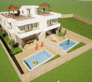 Zemljište sa dozvolom za gradnju dvojnee Vile sa Bazenom - Ražanac - cover