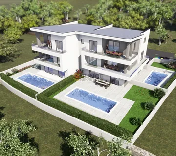 Malinska, Novi Moderni Apartman S Dvije Stambene Jedinice! - Zidarići, Malinska-Dubašnica