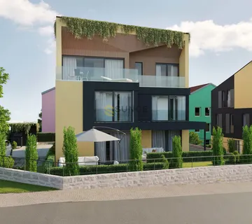 Otok KRK, grad Krk, novi moderan dvoetažan apartman s vrtom ! - cover