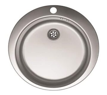 Sudoper okrugli s rupom inox METALAC Venera 480E - cover
