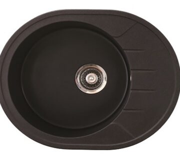 Sudoper ovalni granit crni METALAC Venera M - cover