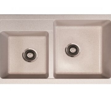 Sudoper pravokutni granit bež METALAC Quadro Plus 2d - cover