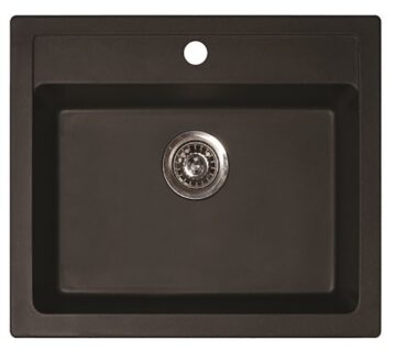 Sudoper pravokutni granit crni  METALAC Quadro 60 - cover