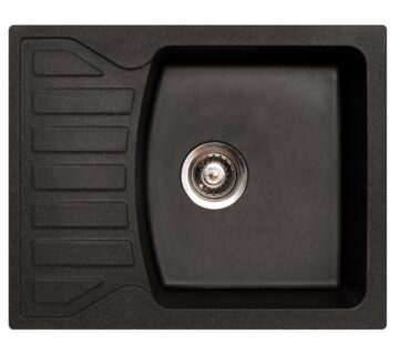Sudoper pravokutni granit crni  METALAC Quadro M - cover
