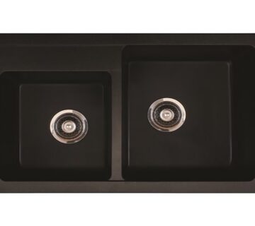 Sudoper pravokutni granit crni  METALAC Quadro Plus 2d - cover