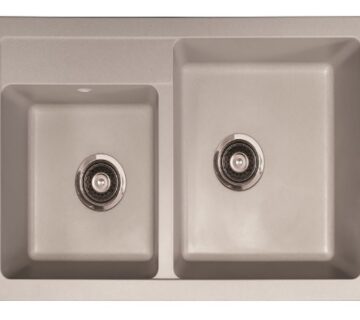 Sudoper pravokutni granit sivi  METALAC Quadro Plus 2d - cover
