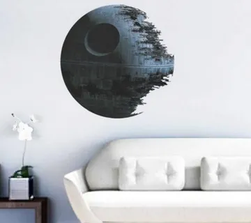 3D Death Star naljepnica za zid 45x45cm - cover