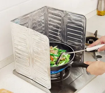 3- dijelni aluminijski zaslon za zaštitu prilikom pripreme jela - cover