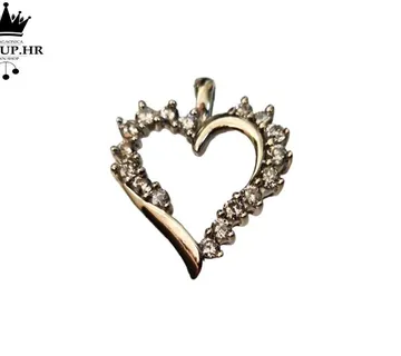 ZLATNI PRIVJESAK S DIJAMANTIMA 0,255ct / R1, RATE ! - cover