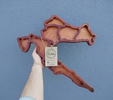 Daska/pladanj za posluživanje hrane - Hrvatska 3D duboka - cover