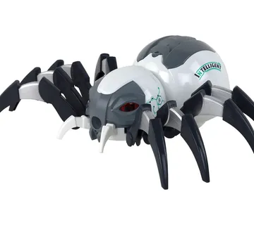 Large Remote Controlled RC Spider, Battery Operated, White and Gray - cover