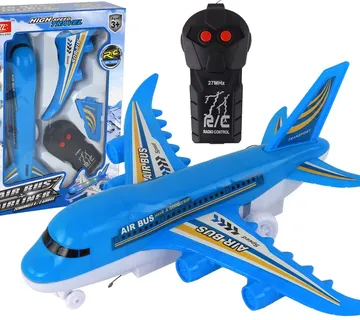 Remote Controlled Airplane R/C Lights Blue DIY - cover
