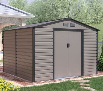 Vrtna metalna kućica 6,54 m² - 2,7 m x 2,5 m - SIVA - cover