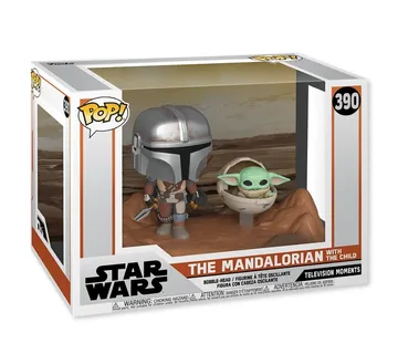 Funko Pop! Moments: Mandalorian – The Mandalorian with The Child #390 - cover