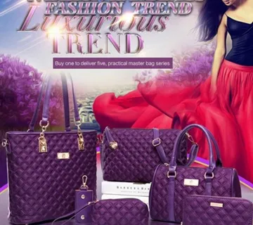 Ženska torba - Boston - 6 dijelni komplet - cover