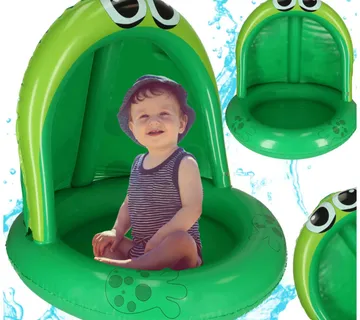 Dječji bazen na napuhavanje sa sjenilom u obliku žabe - cover
