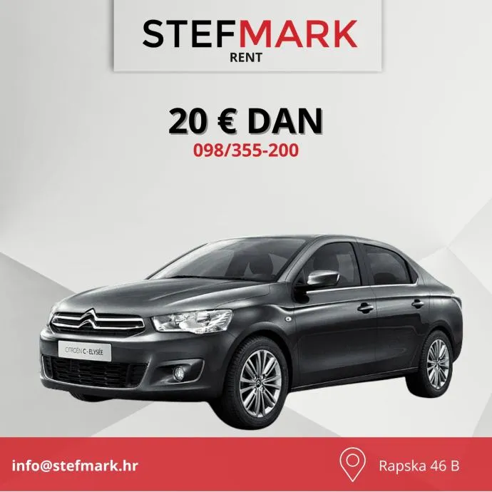 RENT-A -CAR / 20€ / BEZ KREDITNIH KARTICA / NAJAM AUTA - cover