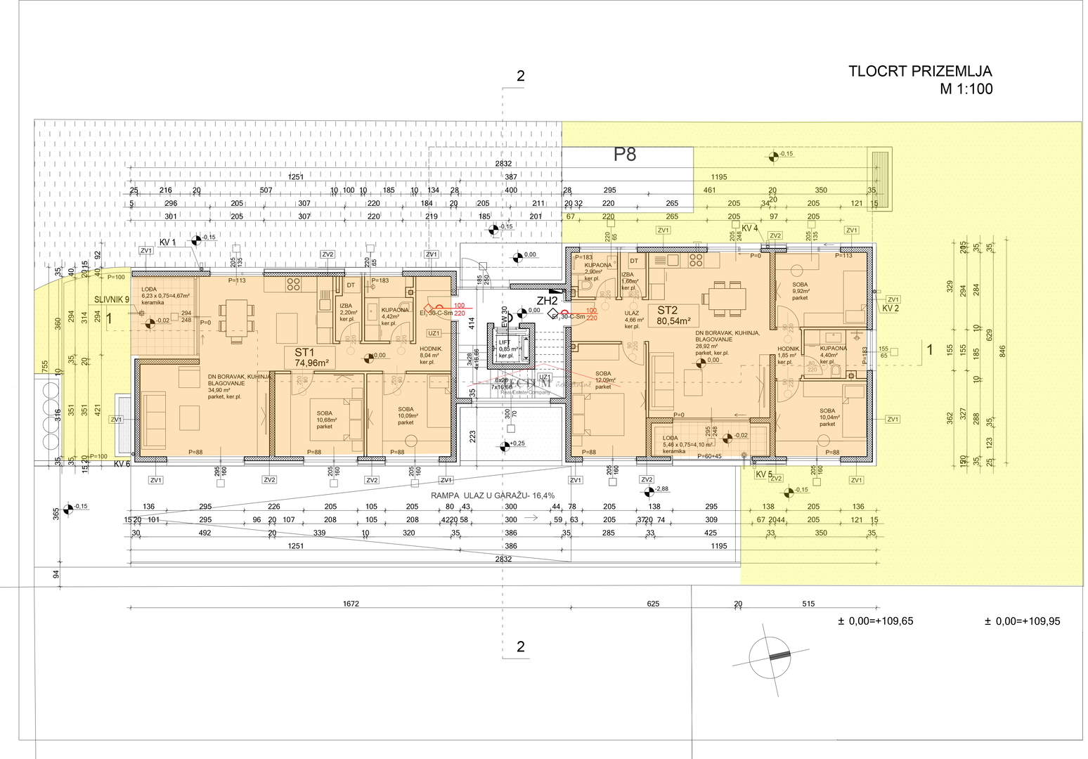 NOVOGRADNJA, U BLIZINI SUPERNOVE BUZIN, TROSOBAN STAN U PRIZEMLJU 82,94m2, 2400,00 EUR/M2 - cover