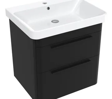CONCEPTO BAZA VISEĆA GLAM LUX 60 S UMIVAONIKOM 2 LADICE MAT CRNA - cover