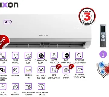 MAXON KLIMA COMFORT PURE WIFI MX-12HC011i/MXO-12HC011i 3,5kW/3,8kW - Vinkovci