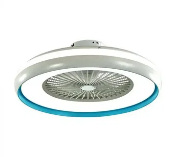 STROPNI VENTILATOR S LED OSVJETLJENJEM 45W I DALJINSKIM UPRAVLJAČEM 3u1 45W AC MOTOR S PLAVIM OBRUBOM - Vinkovci