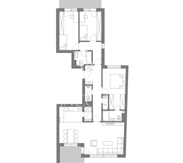 Trešnjevka NOVOGRADNJA, daje se u prodaju 4-sobni stan, povr. 113.78 m2 na 1.,2.,3. i 4. katu stambene zgrade (isti tlocrt) - cover