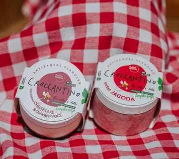 "Izvorno iz Lonjskog polja" Croccantino sladoled - Krapje, Jasenovac