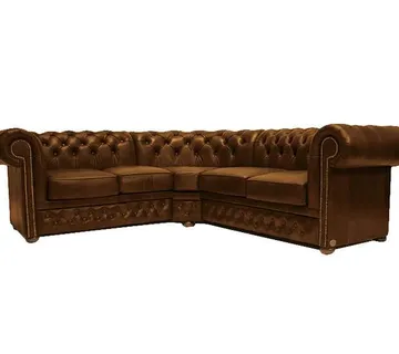 Chesterfield Kutna Garnitura First Class Leather | Cloudy Brown Light - cover