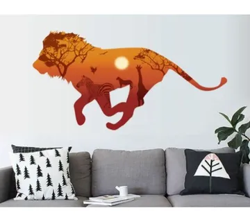 Wall sticker Ogromna naljepnica Lav 130 x 67 cm - cover