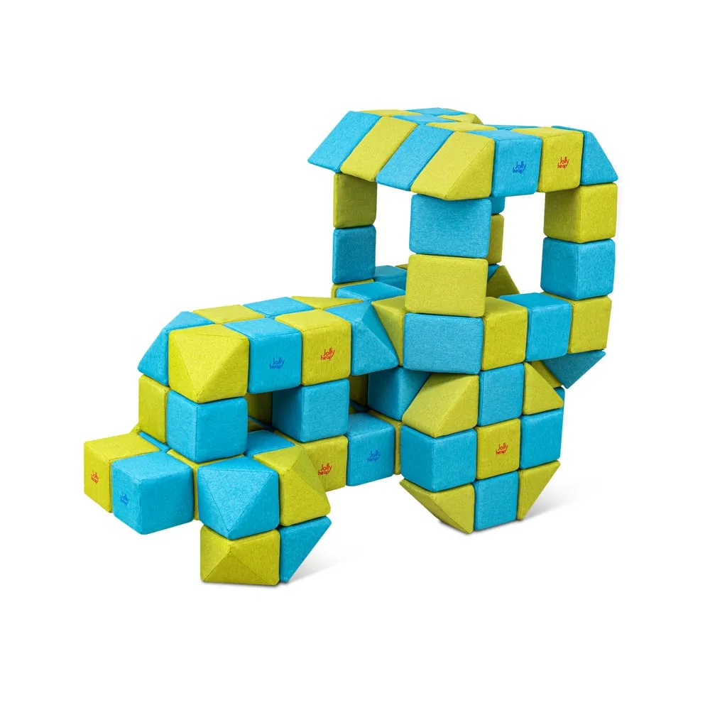 JollyHeap Creative magnetski blokovi 100 kom - razne kombinacije boja - cover