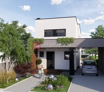 A. JARIĆA-I.MERTZA, MODERNA OBITELJSKA KUĆA P+1, 200 m2 U FAZI ROH-BAU - cover