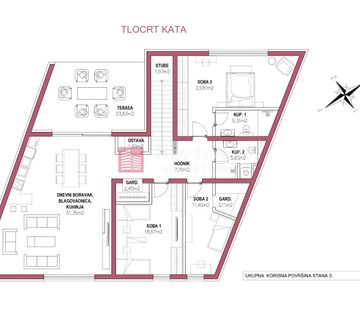 ŽUMBERAČKA UL. četverosoban stan, 155 m², 1. kat, terasa, NOVOGRADNJA - cover