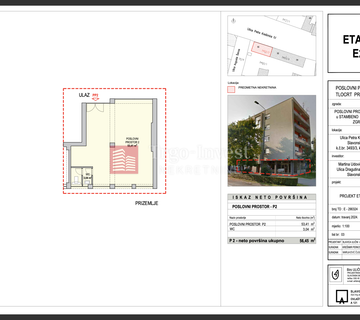 P.KREŠIMIRA IV ulični poslovni prostor 60 m2, novouređen, NAJAM. - cover