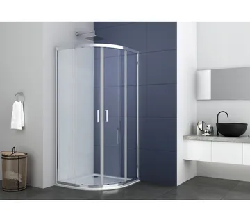 Tuš kabina polukružna s 2 klizna vrata krom 88-90x88-90x195cm - Mihovljan, Čakovec