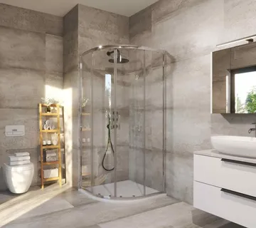 TK RAPIDO 90PK chrome polukružna tuš kabina 90x90x195cm - Mihovljan, Čakovec