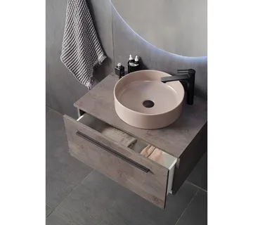 Smart 75 donji kupaonski ormarić chromix bronca crna ručkica - Mihovljan, Čakovec