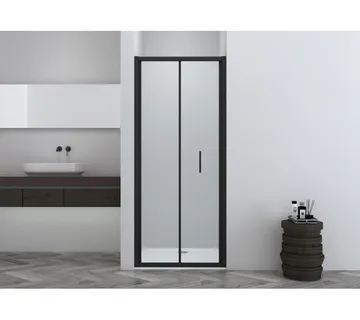 Preklopna vrata crna 98-102x200cm 6mm Easy-Clean - Mihovljan, Čakovec