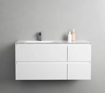 Kupaonski namještaj donji set "CUBE 100" bijeli - Mihovljan, Čakovec