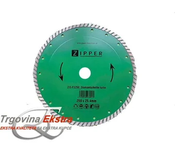Dijamantna rezna ploča za kamen fi250mm Turbo FS250DSHT Zipper Maschinen - Mihovljan, Čakovec