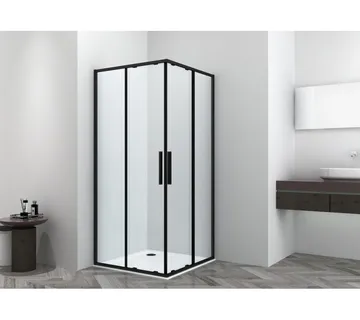 Pravokutna tuš kabina 90 x 200 cm, crna - 6mm ESG Easy-Clean - Mihovljan, Čakovec
