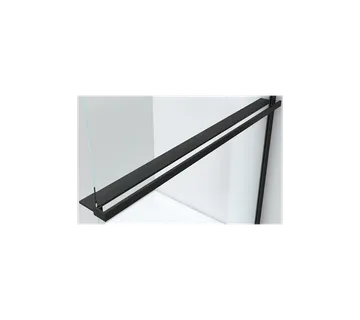 Držač ručnika + polica za WALK IN aluminij 120 cm crni - Mihovljan, Čakovec