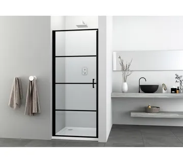 Vrata za tuš kabinu 80cm crna mat 78-80x195cm - Mihovljan, Čakovec