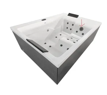 Bazen hidromasažni - jacuzzi vanjski KORFU - bijeli 190x140x70 cm, uključen pokrov i stepenicemi - Mihovljan, Čakovec