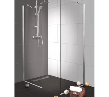 Stakleni fiksni dio za tuš stijenu krom 95-97x195cm (D11100) - Mihovljan, Čakovec