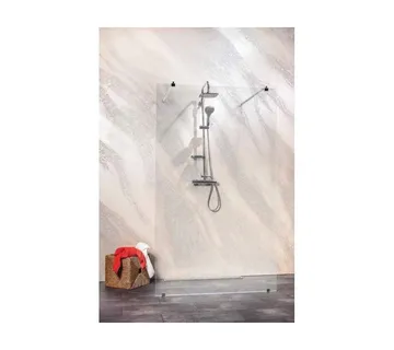Staklena tuš pregrada 107x195 cm s teleskopskim nosačem - Mihovljan, Čakovec