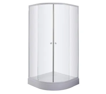 Polukružna tuš kabina s bijelim matiranim staklom 89-90x89-90x180cm - Mihovljan, Čakovec